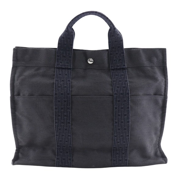 Hermès Herline Grey Canvas tote - Picture 1 of 10